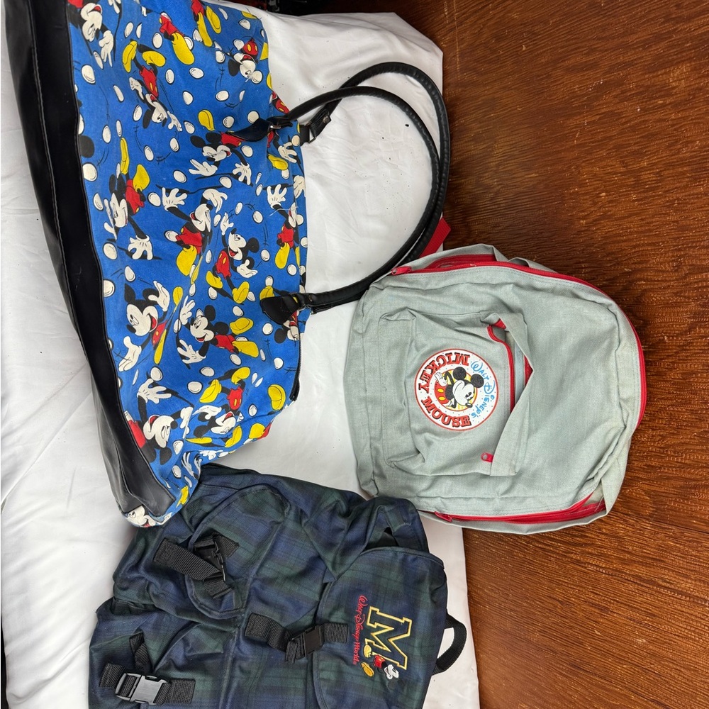 Disney Mickey Mouse Bag Lot Three total bags